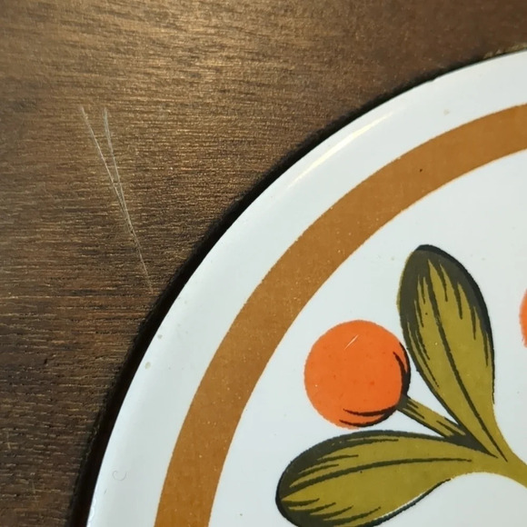 Vintage Retro 70s Patterned Cheese  Board with Knife - Picture 7 of 7